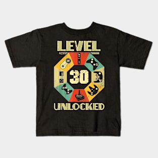 Level 30 Video 30th Birthday Kids T-Shirt